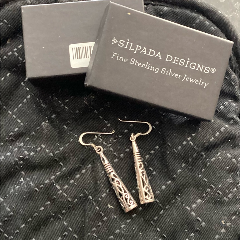 Silpada Silver Cone Earrings Retired
